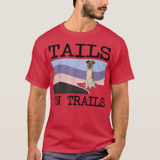 Camiseta Suave Para Pé Terrier Nas Trilhas Engraçadas Cacho
