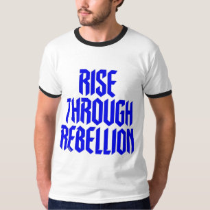 Camiseta Suba Através da Rebelião Tipografia Negrito Gráfic