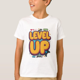Camiseta Suba de Nível! Motivação e Conquista de Jogos