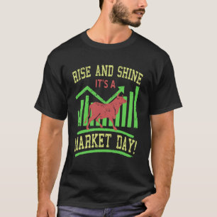 Camiseta Suba e Brilhe É Dia de Mercado Negociação de Ações
