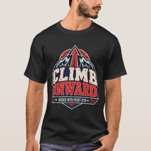 Camiseta Suba em Frente Montanha Vintage Motivacional Avent