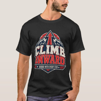 Camiseta Suba em Frente Montanha Vintage Motivacional Avent