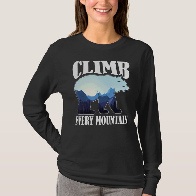 Camiseta Suba Todas as Montanhas Motivacionais (Frente)