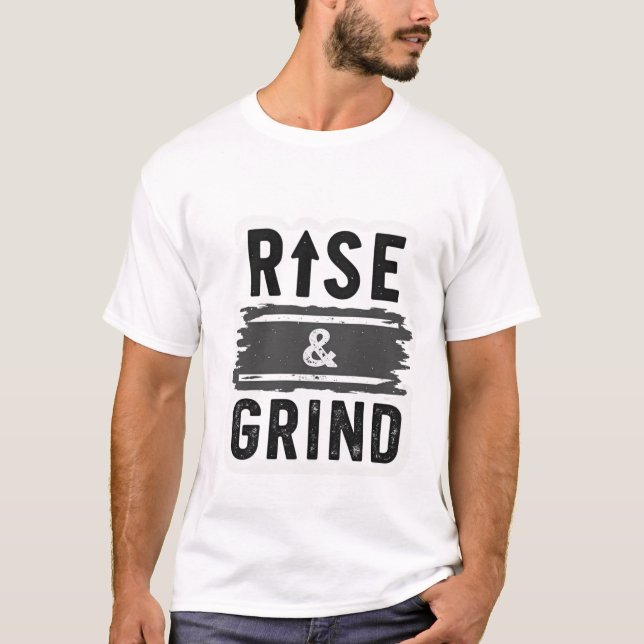 Camiseta Suba & Trabalhe - Motivacional Desgastado  (Frente)