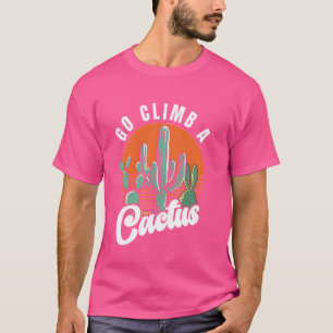 Camiseta Suba Um Cactus Retro Saguaro Cactus