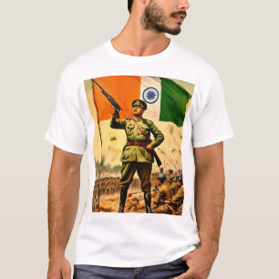 Camiseta "Subash Chandra Bose: Guerreiro da Liberdade"