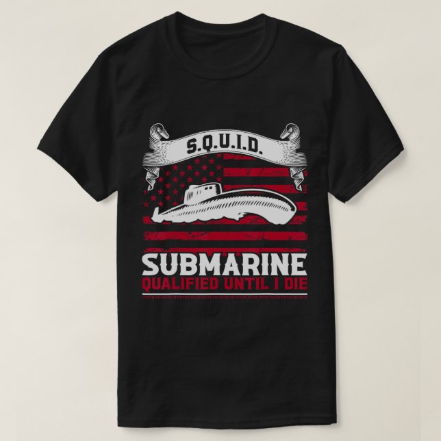 Camiseta Subcitação Militar Norte-Americana Para O Submarin (Frente do Design)