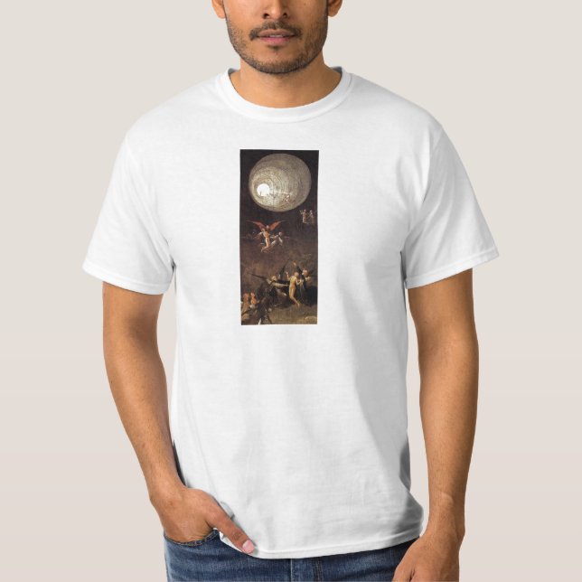 Camiseta Subida da abençoada, por Hieronymus Bosch (Frente)