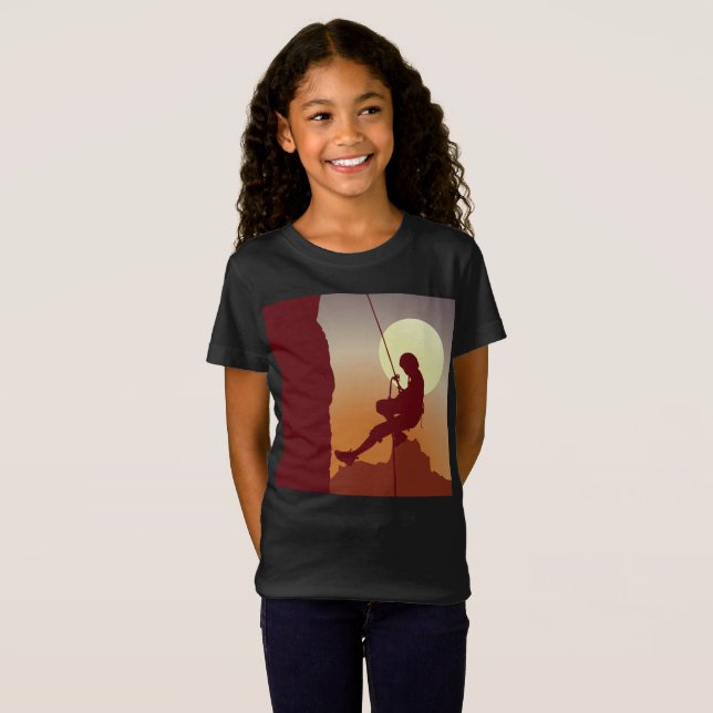 Camiseta Subida De Corda Em Montanha Geométrica (Frente Completa)