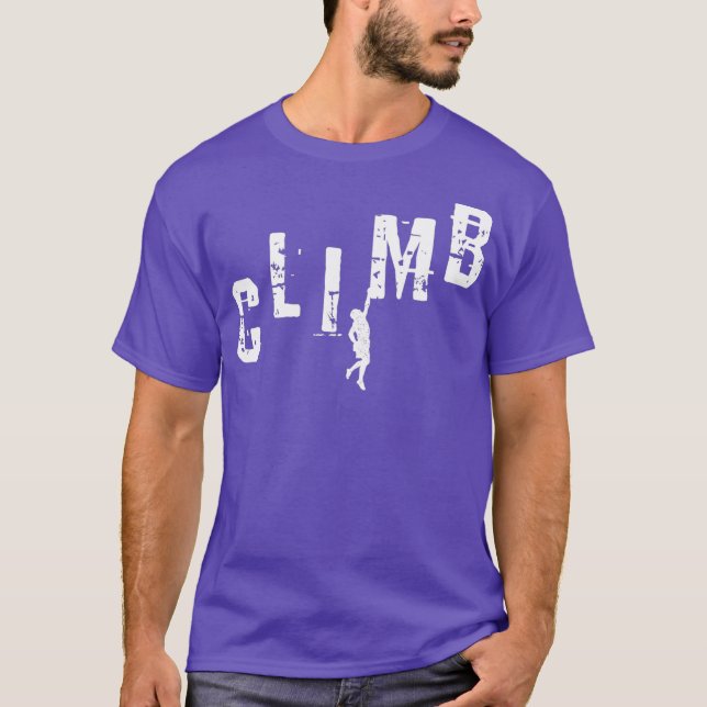 Camiseta Subida de Escala de Pedra do Clima (Frente)