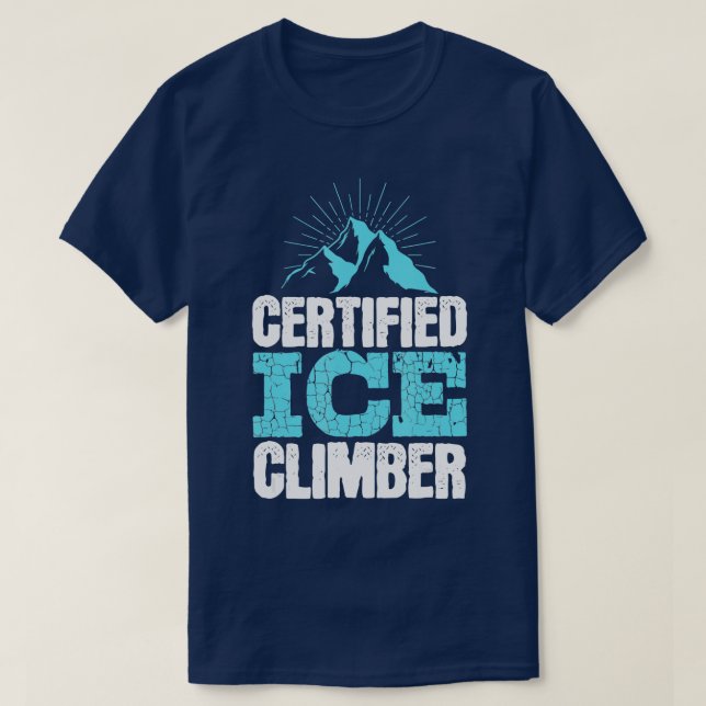 Camiseta Subida de Gelo Extreme Com O Clima De Gelo Certifi (Frente do Design)