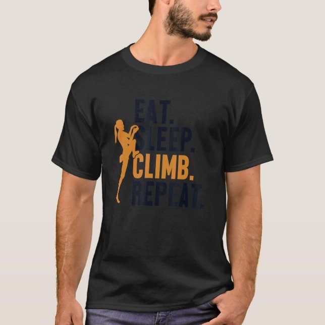 Camiseta Subida do Sono Repetir Escalada da Velocidade de E (Frente)
