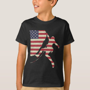 Camiseta Subida Patriótica da Bandeira Americana de 4 de Ju