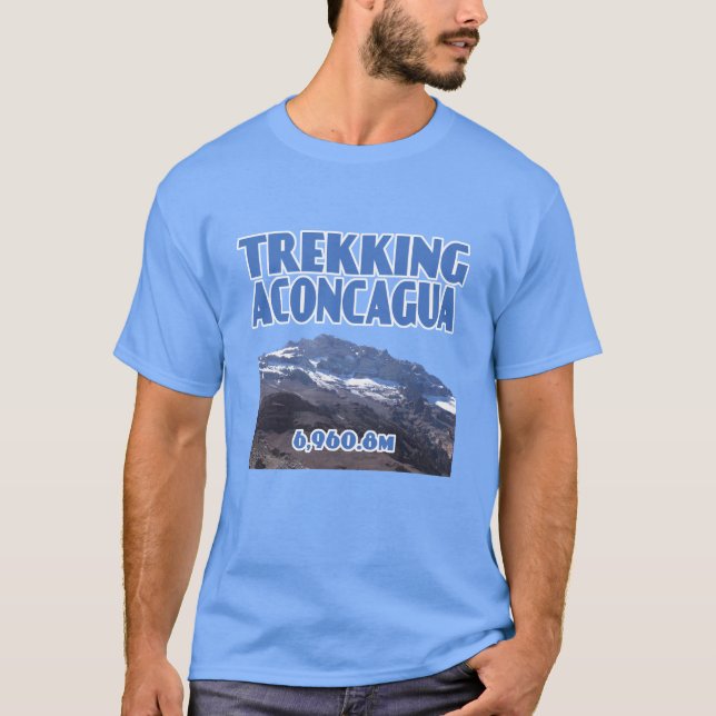 Camiseta Subindo Altitude Alta da Montanha Aconcagua (Frente)