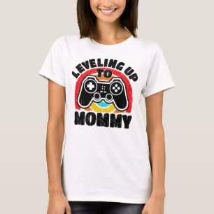 Camiseta Subindo de Level para Mamãe Gamer Divertida Promov