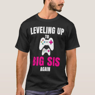 Camiseta Subindo de Nível Para a Irmã Mais Velha Novamente