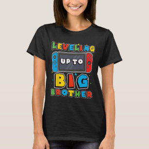 Camiseta Subindo de Nível Para Irmão Mais Velho Para Menino