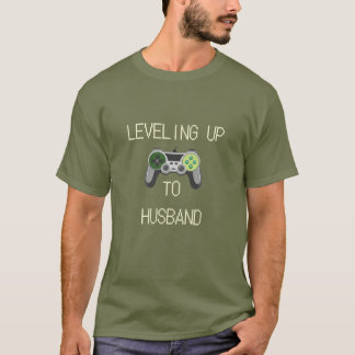 Camiseta Subindo de Nível Para Marido Citação de Gamer