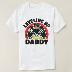 Camiseta Subindo de Nível Para Papai Jogador de Video Game 
