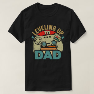 Camiseta Subindo de Nível Para Papai Piadas de Jogos de Vid