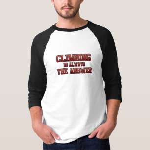 Camiseta Subindo É Resposta Para Escalada De Montanha Esca