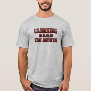 Camiseta Subindo É Resposta Para Escalada De Montanha Esca