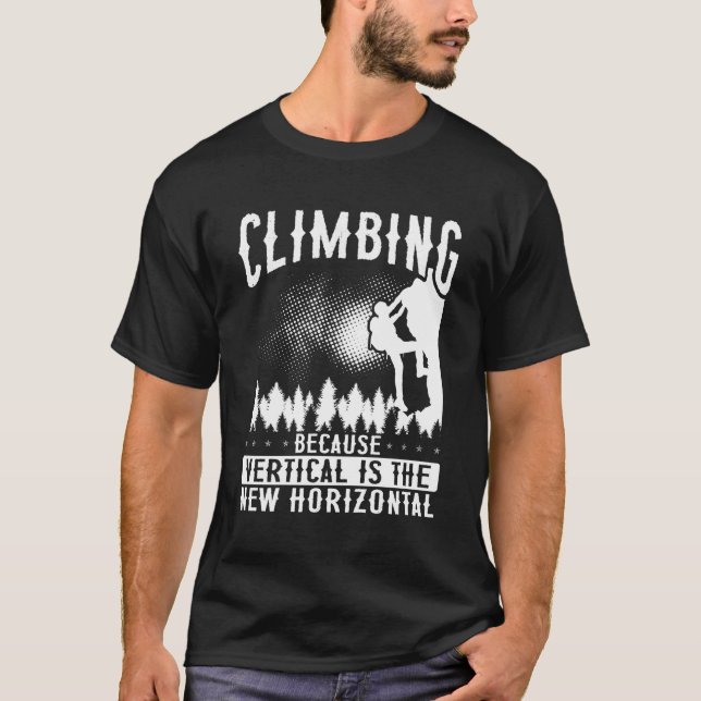 Camiseta Subindo Porque Vertical É A Nova Ba Horizontal (Frente)
