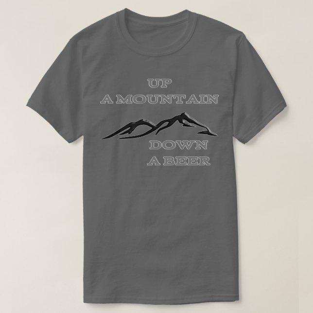 Camiseta Subindo Uma Montanha Abaixo Uma Cerveja 1 (Frente do Design)