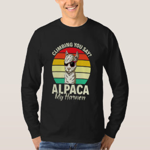 Camiseta Subindo Você Diz Alpaca Meu Alcance De Harness Alp