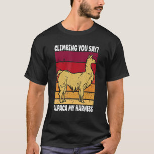 Camiseta Subindo Você Diz Alpaca Minha Harness 1