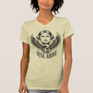 Camiseta Subir Acima Asa Águia Montanha Liberdade Mulher