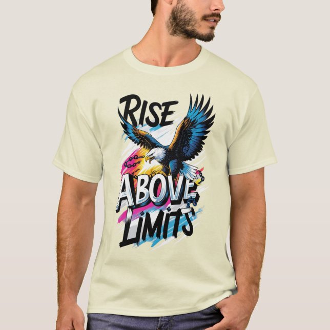 Camiseta Subir acima dos limites do T-Shirt da águia (Frente)