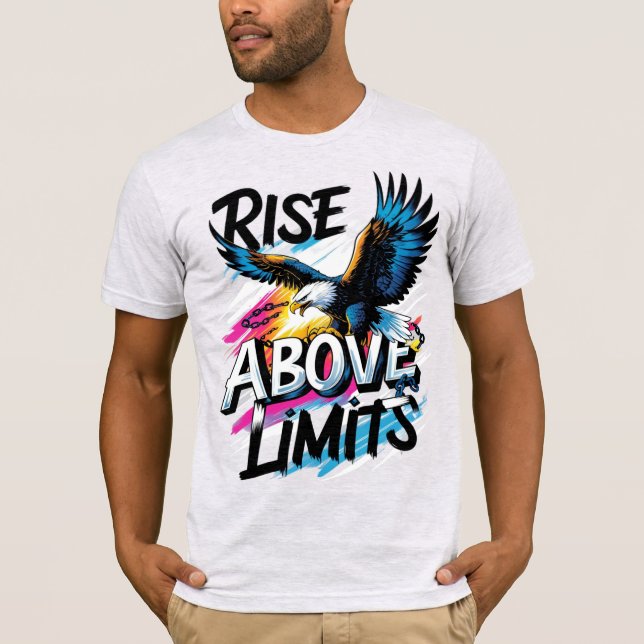 Camiseta Subir acima dos limites | Motivação da Águia Negri (Frente)