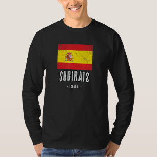 Camiseta Subirats Espanha Es Flag City - Bandera Ropa -