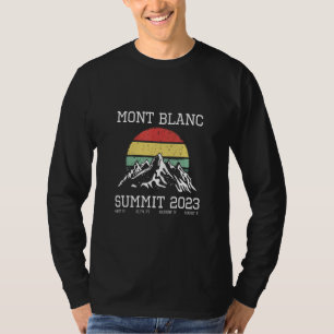 Camiseta Subiu ao cume do Mont Blanc Caminhada 2023 França