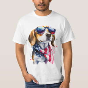 Camiseta Sublimação do Cão-Beagle Camisa-Aquarela