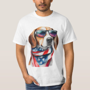 Camiseta Sublimação do Cão-Beagle Camisa-Aquarela