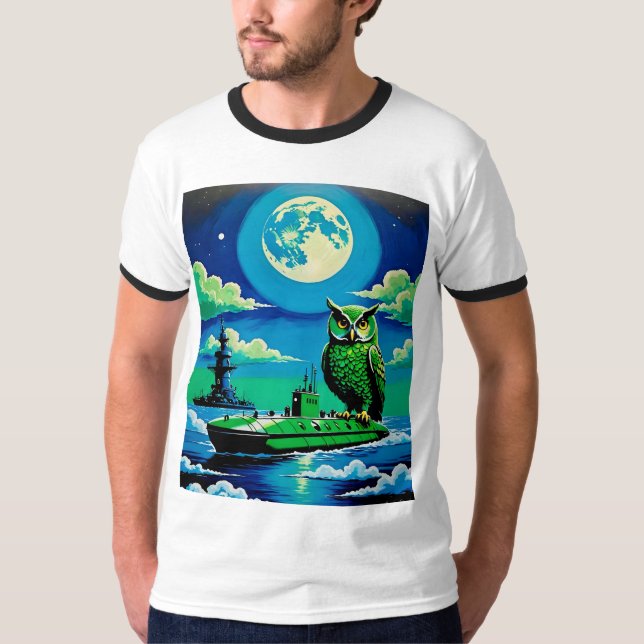 Camiseta Submarina Gigante de Coruja Verde (Frente)