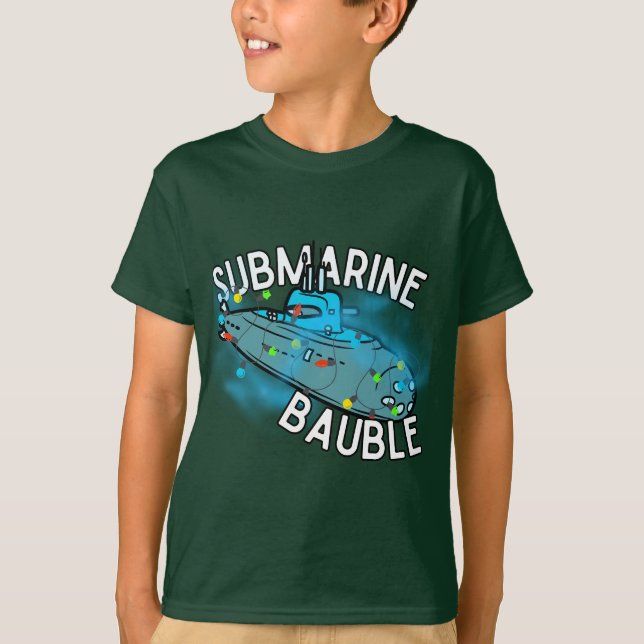 Camiseta Submarino, bauble, natal (Frente)