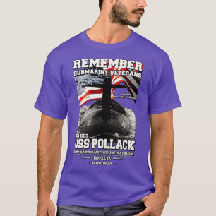 Camiseta Submarino de ataque SSN603 da USS Pollack