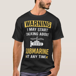 Camiseta Submarino de Aviso Engraçado