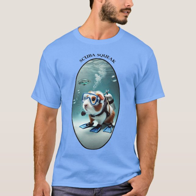 Camiseta Submarino do SCUBA na Guiné Porco com Tanque URM (Frente)