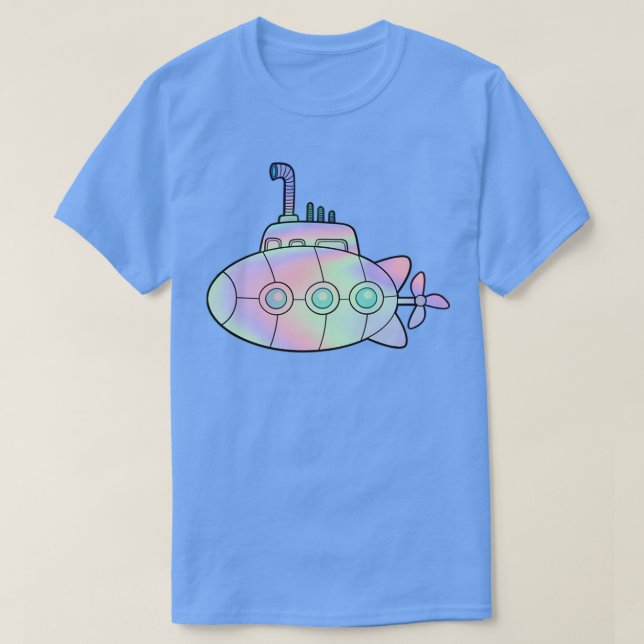 Camiseta submarino holográfico (Frente do Design)