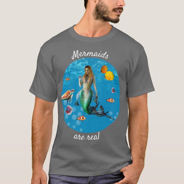 Camiseta Submarino Sereia Treasure Hunt Fantasy Blue (Frente)