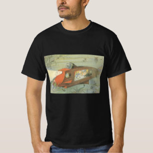 Camiseta Submarino Steampunk de Ficção Científica Vintage n
