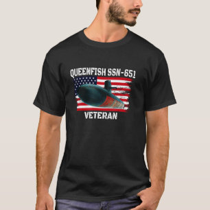 Camiseta Submarino USS Queenfish SSN 651 Avô Veterano