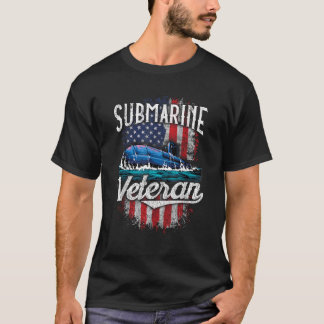 Camiseta Submarino Veterano Engraçado Aposentado Submarino
