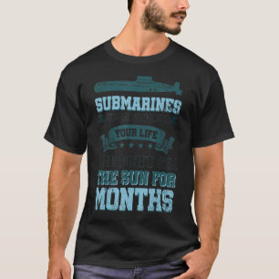 Camiseta Submarinos quando você odeia não veem o Sol para M
