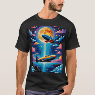 Camiseta Submarinos Voadores Sob O Teto Da Lua