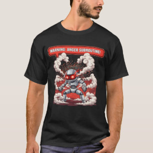 Camiseta Subrotina de Ira Advertência! Tecnologia de Robô E